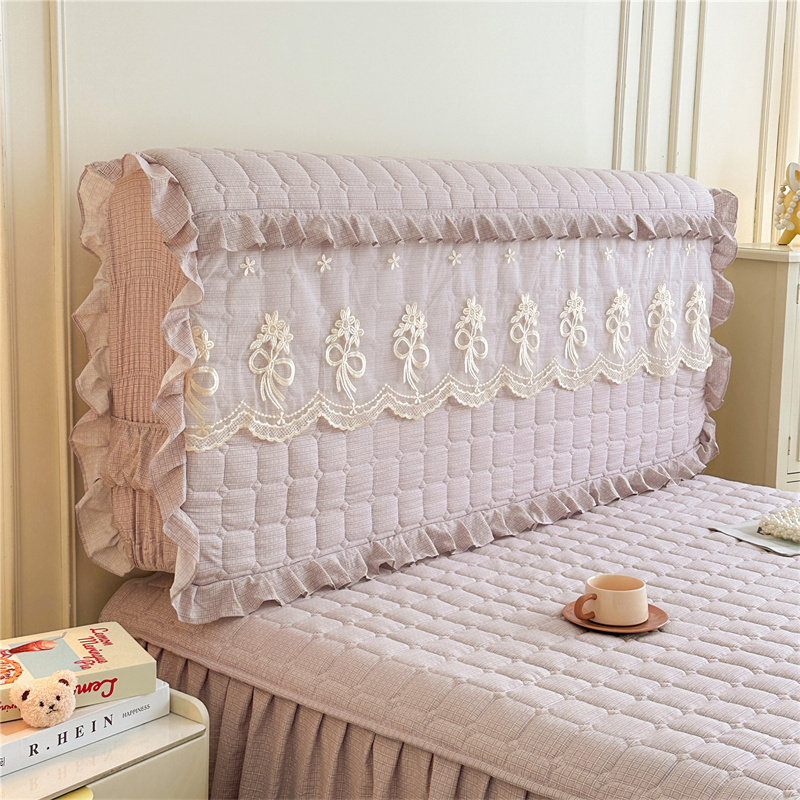 全包床头套罩防尘通用床头罩木皮床靠背套可洗防猫抓遮丑公主加棉