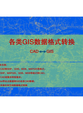CAD转shp/GIS/DWG/MAPGIS/TEXT地理数据转换