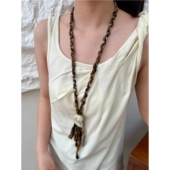 原创游牧海岛小众度假休闲手工编织长款 minna 项链