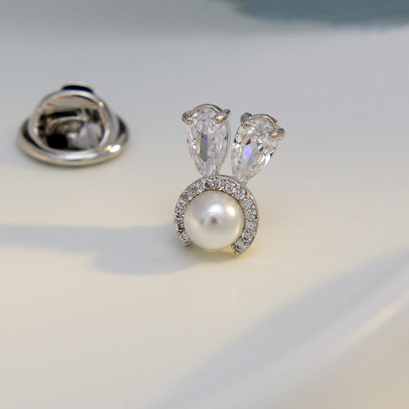 手工缩小领口防走光小别针兔子迷你配饰衣服天鹅衬衫v领免缝暗扣