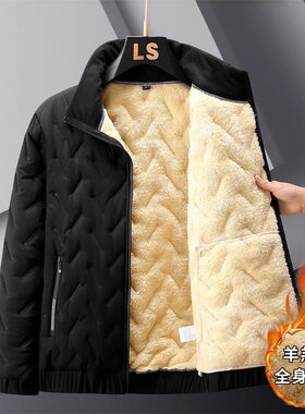 外贸出口原单棉衣女冬季加绒加厚保暖防寒羊羔绒长袖外套开衫拉链