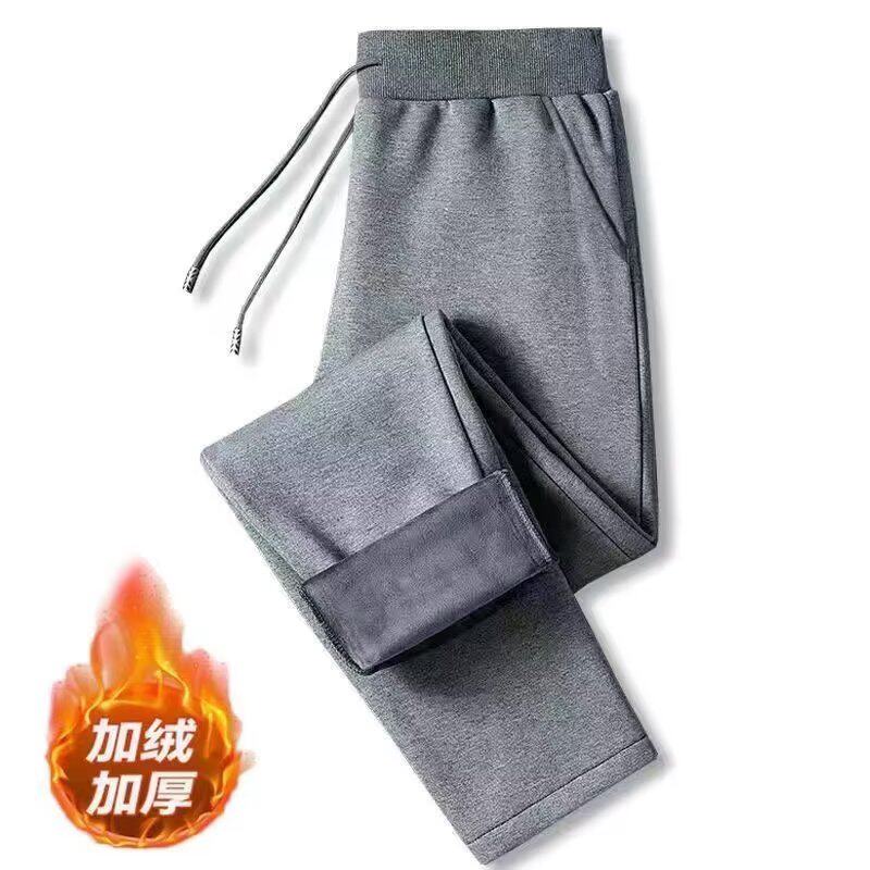 剪标出口秋冬季运动裤女直筒休闲裤宽松卫裤加肥加大码加厚加绒裤