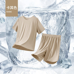 特价睡衣男女夏季速干莫代尔薄款短袖冰丝凉感家居服大码套装