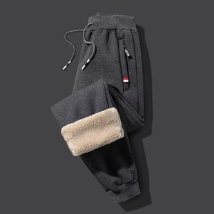 羊羔绒裤 百搭休闲长裤 子女秋冬季 大码 加绒加厚运动卫裤 清仓捡漏