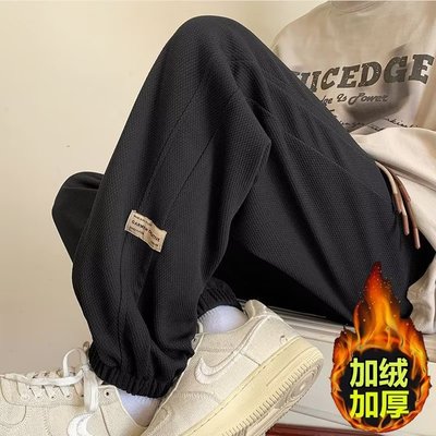 清仓捡漏专柜撤回保暖裤女秋冬季休闲百搭卫裤加绒抽绳大码运动裤