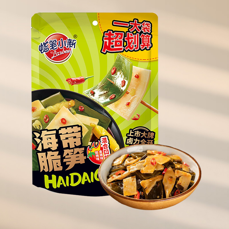 蜡笔小新268g海带脆笋海带丝笋干卤味素食小吃休闲零食