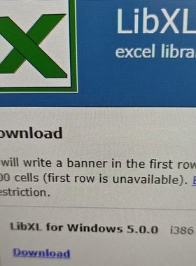 LibXL 5.0.0 for Windows注册码非破解版仅支持Win用