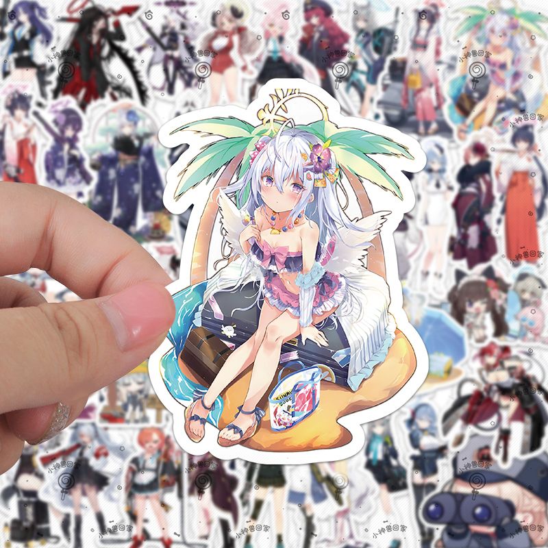 适用53张蔚蓝档案贴纸Blu