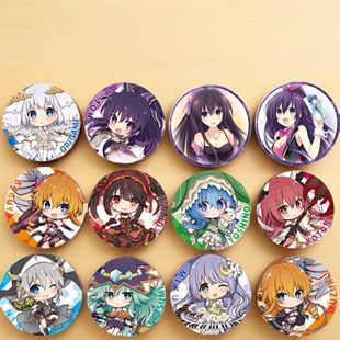 适用约会大作战 动漫周边吧唧挂件徽章胸章士道公主鸢一琴里乃狂