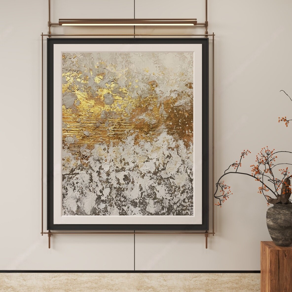 中古风2026新款适合大白墙的装饰画挂画玄关入户餐厅卧室高级感