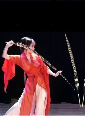 武安侯仿真翎毛翎子头饰京剧翎子翎羽旦花翎座古装舞蹈戏剧鸡毛