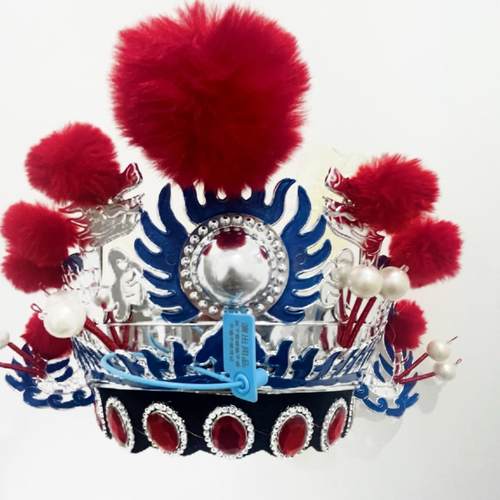 京剧道具戏曲头盔打鼓额子帽子