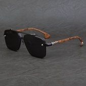 潮牌飞行员百搭奢华墨镜男个性 大脸板材复古太阳镜女开车显瘦遮阳