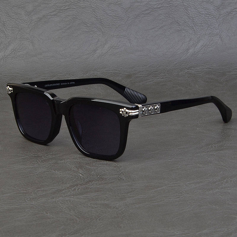 韩版飞行员偏光墨镜男款复古个性板材防UVB太阳镜女百搭大脸黑超