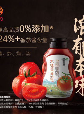 遵循自然本味番茄沙司340g 挤压瓶小包装0%添加防腐剂新疆番茄酱