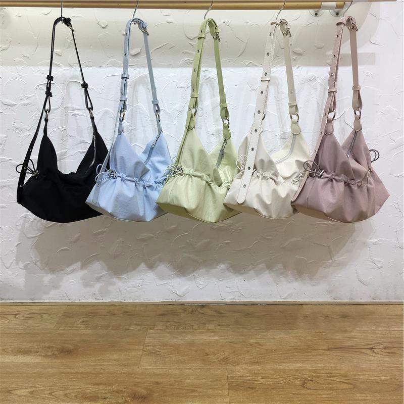 日本法式小众褶皱云朵腋下包2025春夏新款小清新单肩斜挎女包