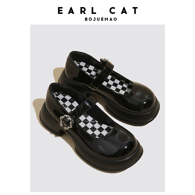 单鞋学院搭扣金玛丽珍女夏季