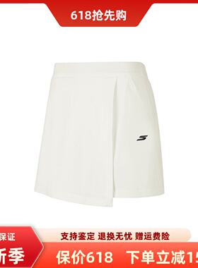 Skechers斯凯奇新款春夏季女士凉感休闲梭织半身短裙P326W044