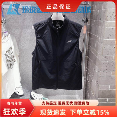 斯凯奇男子舒适百搭休闲背心