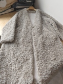 灰色羊羔毛外套女冬S胸124长106 特清 韩范宽松中长款 M胸128长108