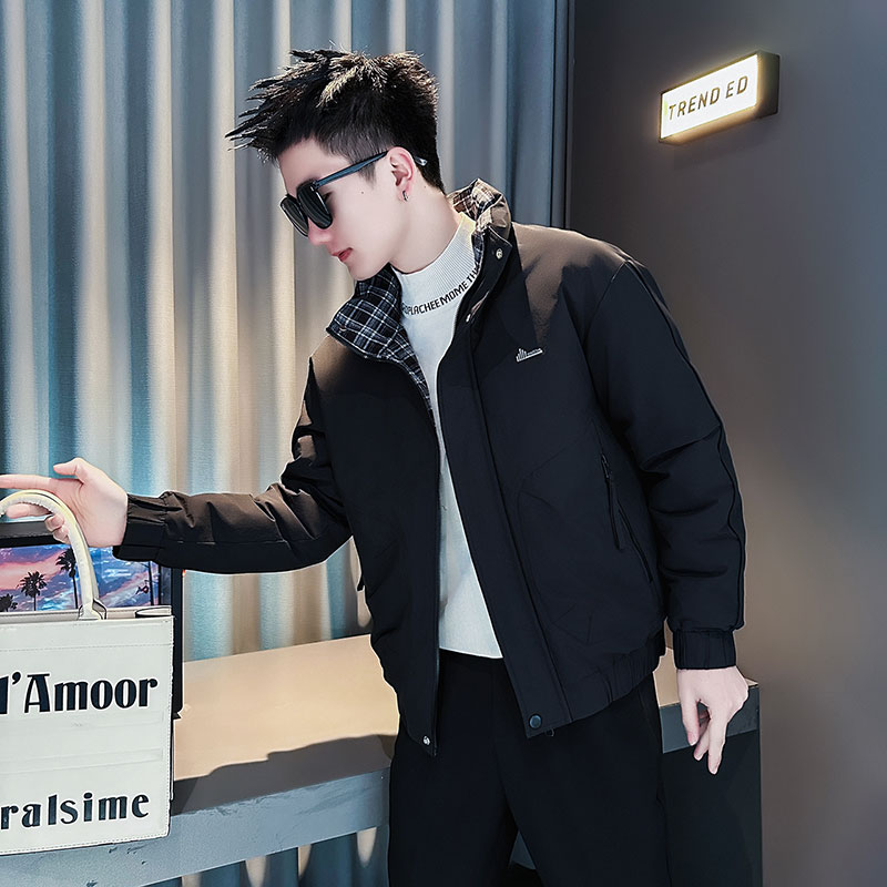 小码男士棉服外套XS冬季潮牌痞帅工装羽绒棉衣S号矮个子立领棉袄