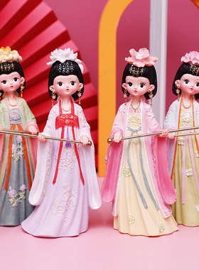 唐仕女系列玩偶汉服旅游景点摆件