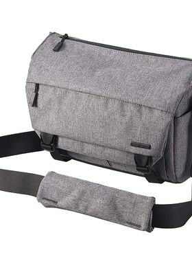 日本HAKUBA信使相机包单反收纳包 收纳镜头充电宝街拍邮差包 灰色