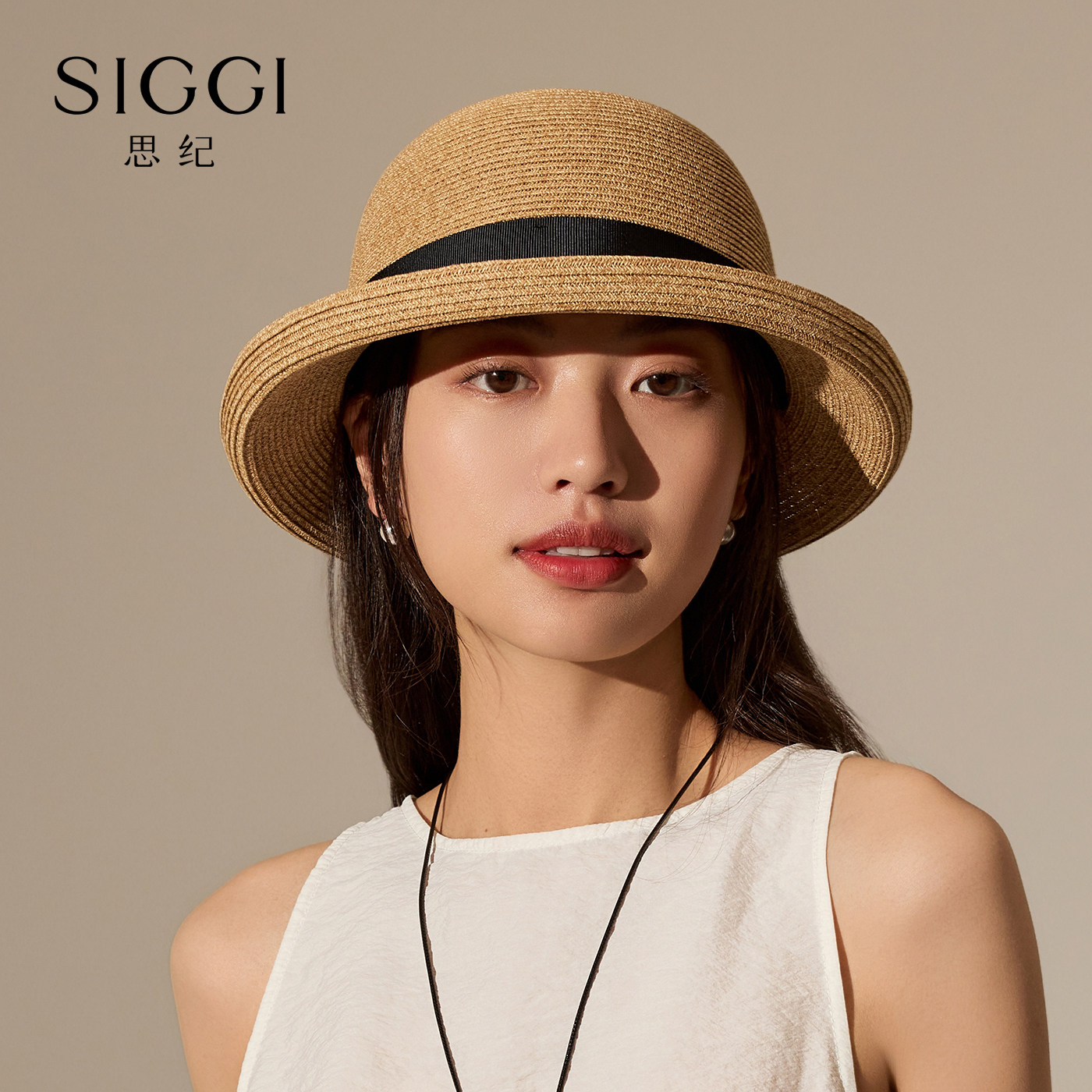 siggi卷边防晒草帽女春夏可折叠图片