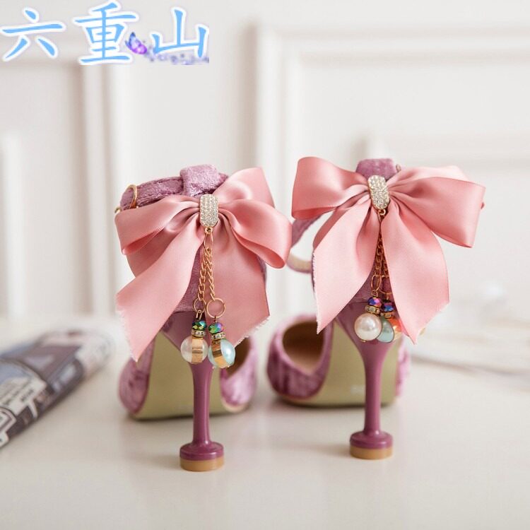 软妹日韩串珠洛丽塔风lolita凉鞋