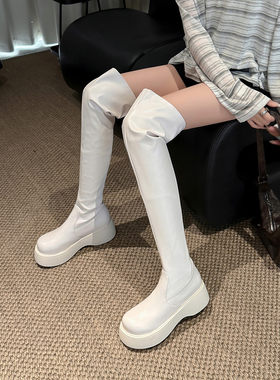 34-45特大码松糕跟过膝女靴