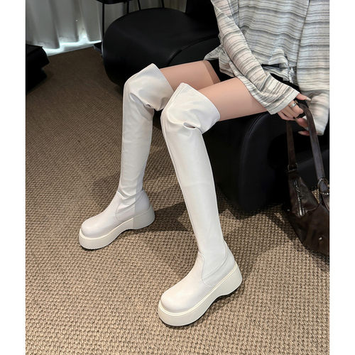 34-45特大码松糕跟过膝女靴