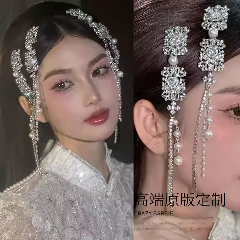 易梦玲同款发夹铃铛流苏发饰复古刘海夹子蒙古族草原民族风头饰女