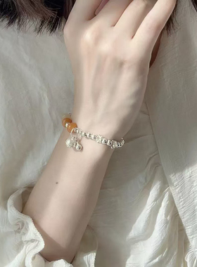 足银999银坨坨实心小胖福袋古法纯银手链本命年盘缠手串手饰礼物