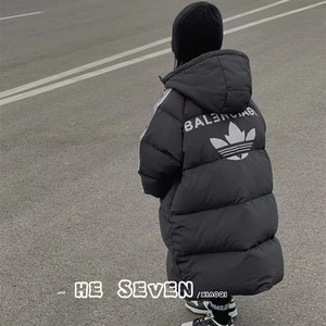 韩国新款童装2022秋冬儿童中大童90白鸭绒长款加厚羽绒服外套潮