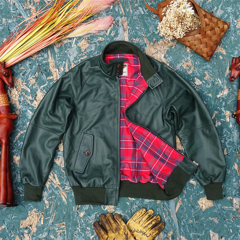 哈灵顿G9】意大利newpelli进口小牛犊皮英伦绿真皮皮衣男休闲舒适,男装,皮衣,淘宝优惠券,粉丝福利购,淘宝优惠卷