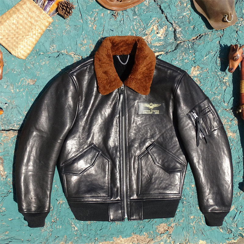 1件=2件双层皮料宽松廓形45P飞行款羊皮毛一体真皮皮衣男保暖舒适,男装,皮衣,淘宝优惠券,粉丝福利购,淘宝优惠卷