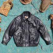 男女通穿情侣港风法国厚绵羊皮真皮皮衣 中性复古廓型版 日版 潮流