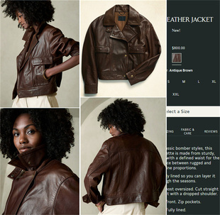 出口美国850刀 进口稀有袋鼠皮真皮皮衣女复古超短肥廓型女夹克