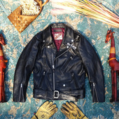 马龙白兰度613斜拉腰带机车款 印度产植鞣山羊皮真皮皮衣男夹棉款