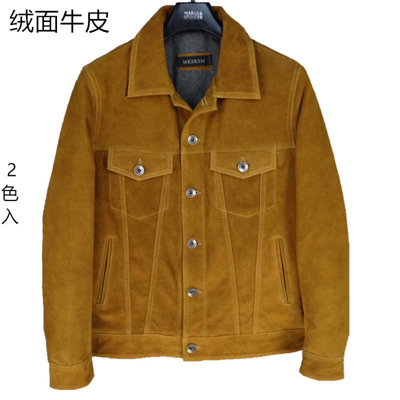 皮衣curphey男款皮衣牛仔