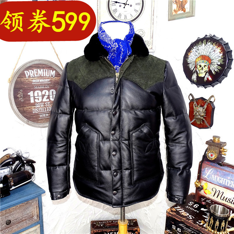 curphey羽绒服真皮皮衣