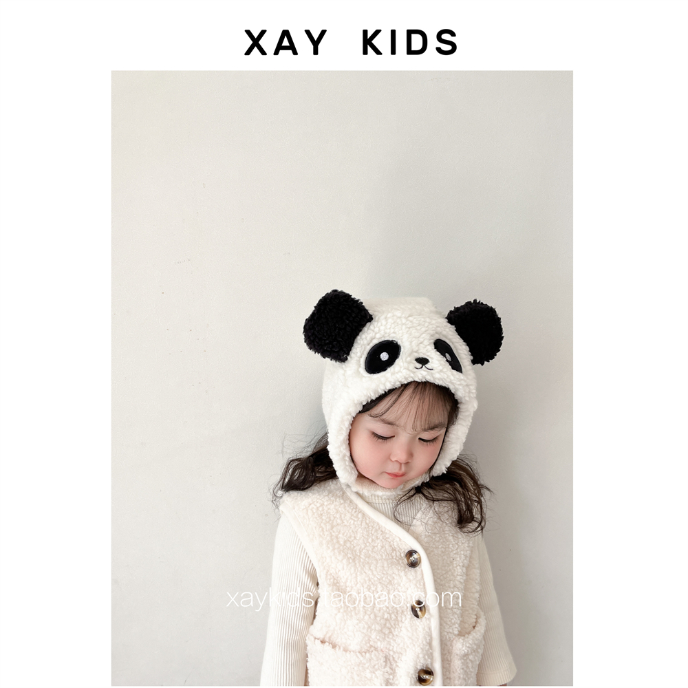 毛绒帽无檐可爱护耳保暖儿童帽