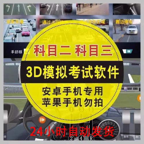 驾考模拟器科二科三练车3D软件模拟神器安卓版新规驾照S弯侧方车