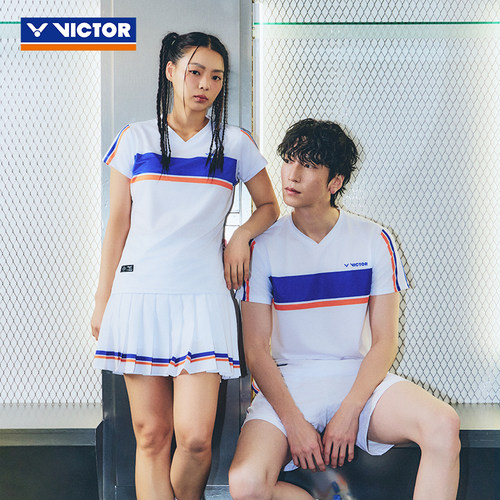 26新victor胜利羽毛球服威克多男经典韩风专业运动服速干T2601CLS