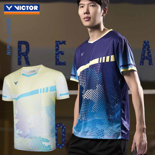 T50011 速干透气训练短袖 2025新款 victor胜利威可多羽毛球服男女款