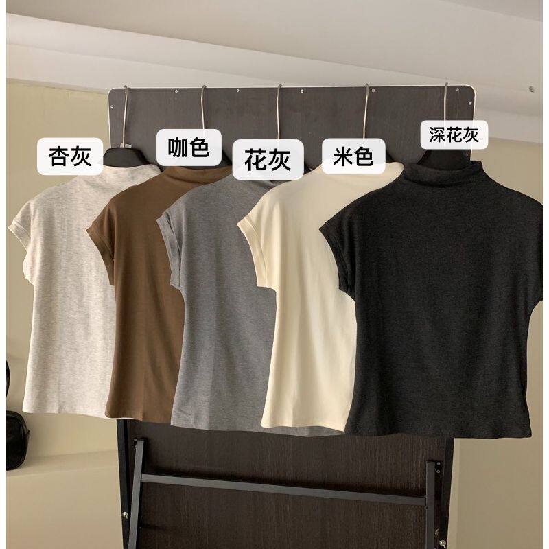 半高领无袖/半袖背心女修身百搭秋季内搭打底上衣通勤显瘦女士 11