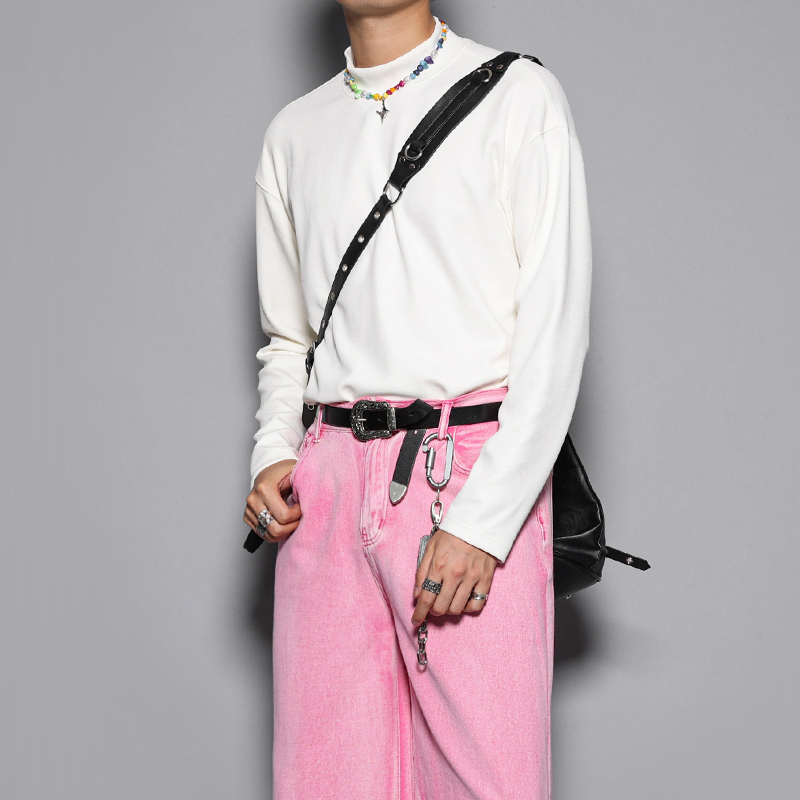 长袖时尚简约青年重磅420克T恤