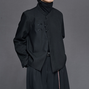 西服无性别暗黑系国风男外套 立领短款 隐制YINZHI 盘扣小众新中式