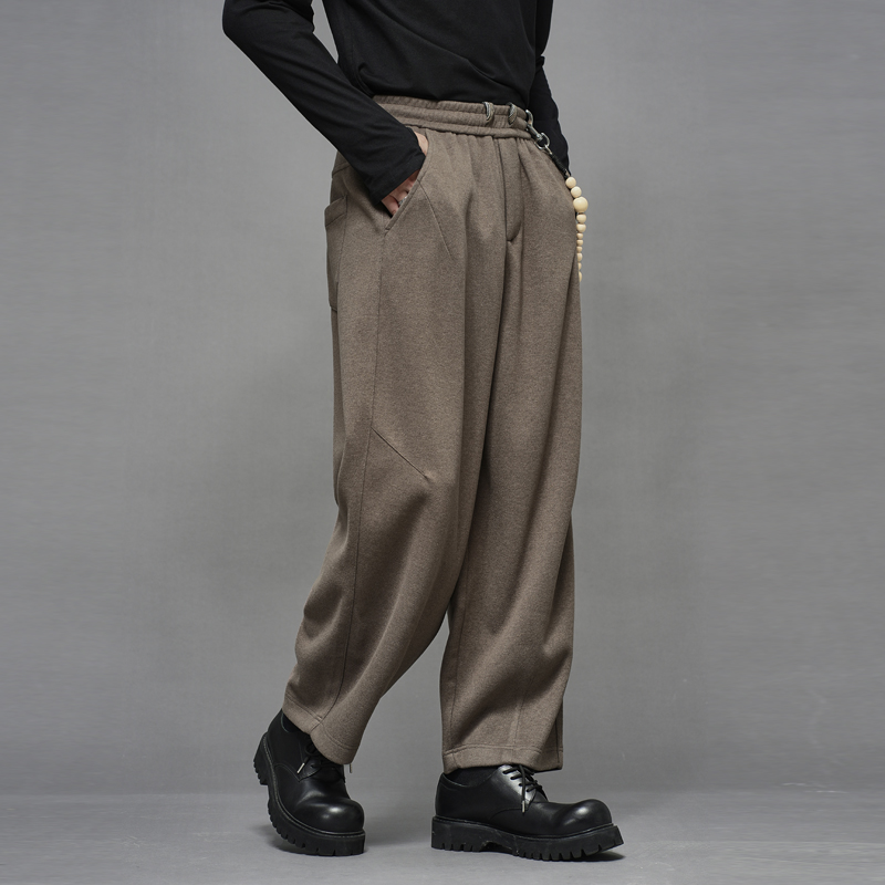 长裤直筒裤日系复古剪裁休闲裤