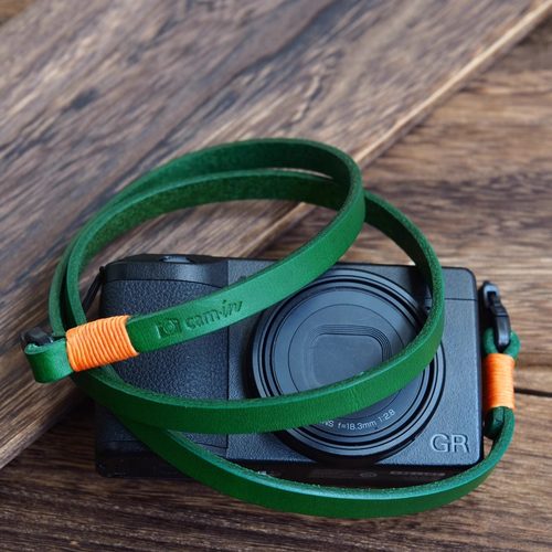 cam-in手工制作相机头层牛皮背带